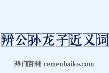 辨公孙龙子近义词是什么意思的图片